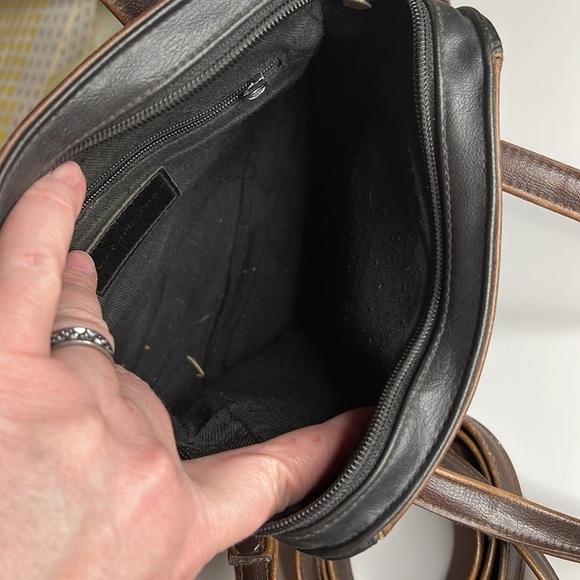 Liz Claiborne Vintage 80’s Crossbody Brown/Black Purse - Picture 5 of 11